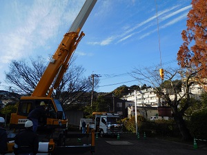 クレーン車体験　写真②