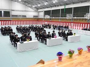 卒業式会場　写真