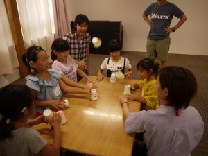 ろう学校　きこえとことばの教室　小学生レクリエーション「作ってあそぼう」（２）