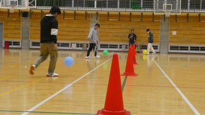 風船サッカーリレー　写真